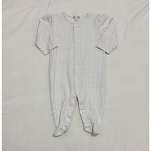 Kissy Kissy PIMA COTTON White & Pink Footie - Size 6-9 Months